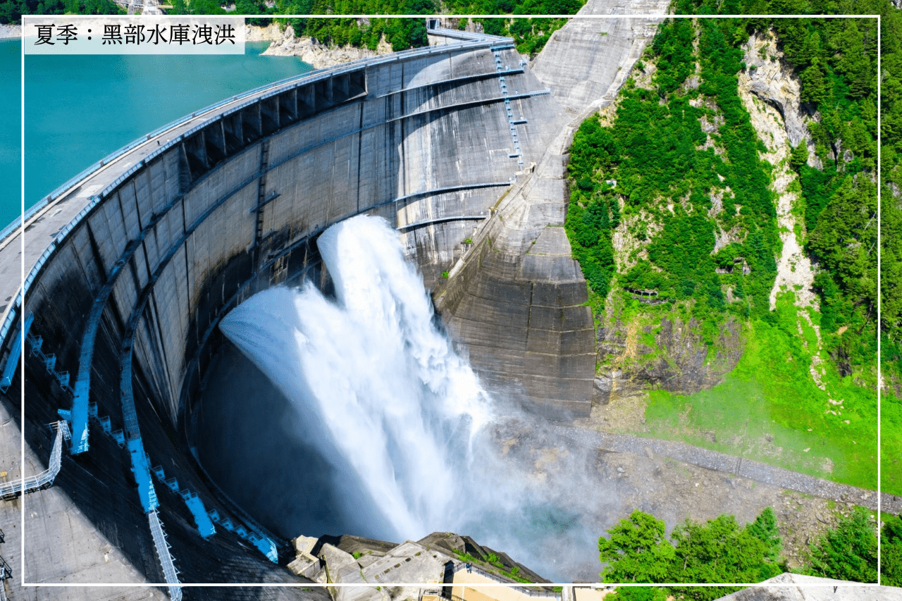 夏季活力：涼爽健行、黑部水庫洩洪