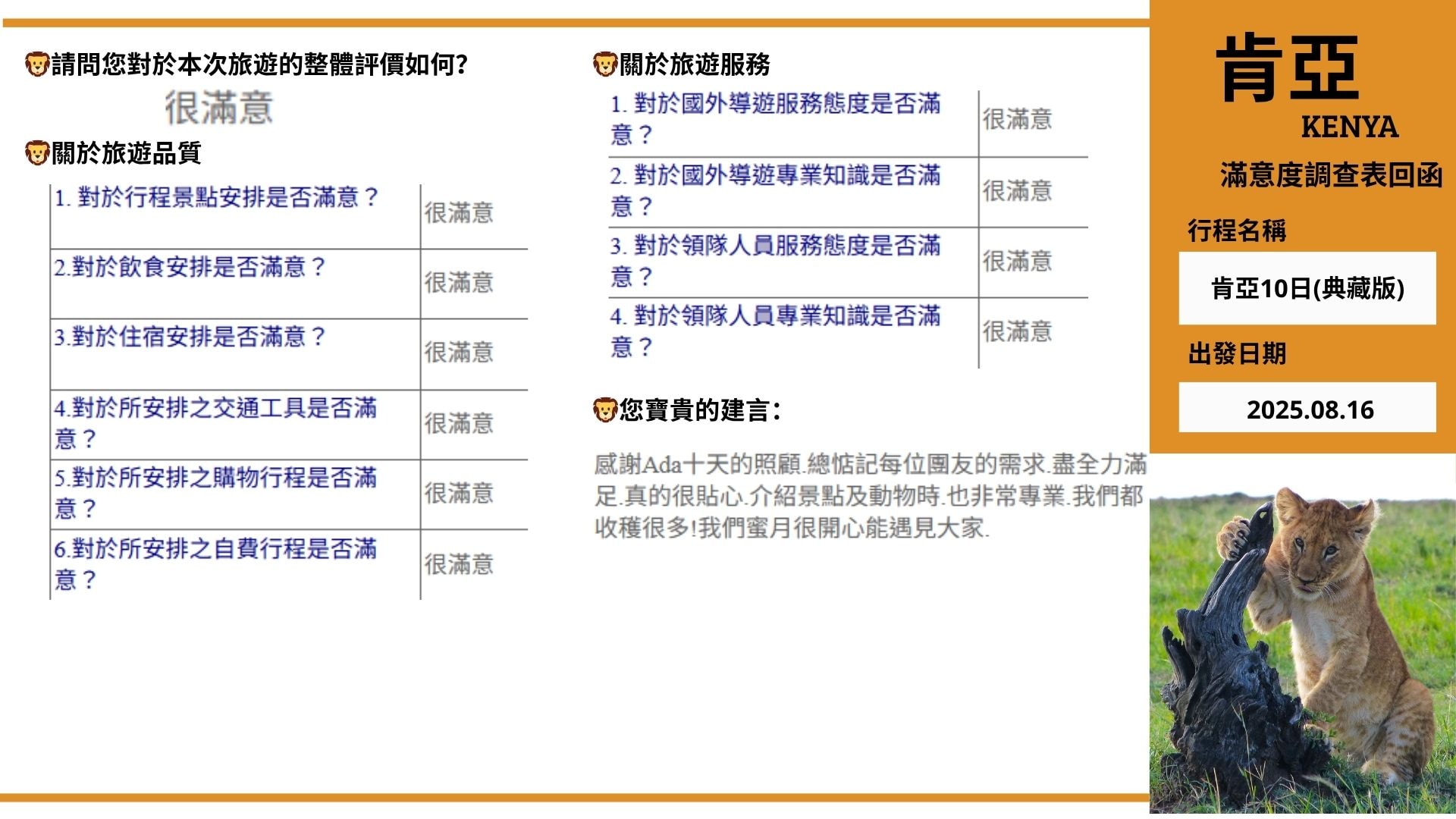 東非肯亞甜水帳篷安波西里~馬賽馬拉百萬動物王國10日(典藏版) 